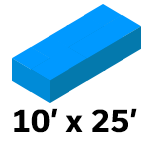 10' x 25'